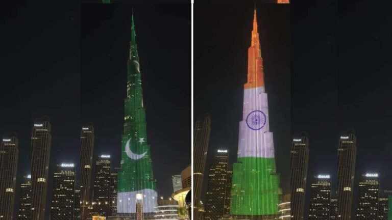 Pakistani flag on Burj Khalifa